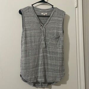 Madewell Hi Lo Tipoff Placket Sleeveless Blouse Style #B1936 Size Small